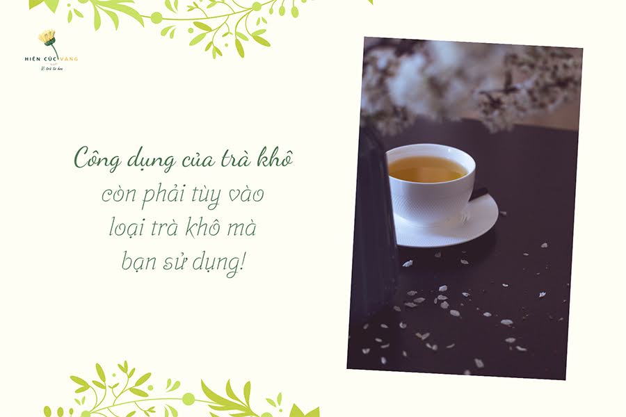 lợi ích khi uống trà khô